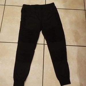 Carbon moto style joggers size L
